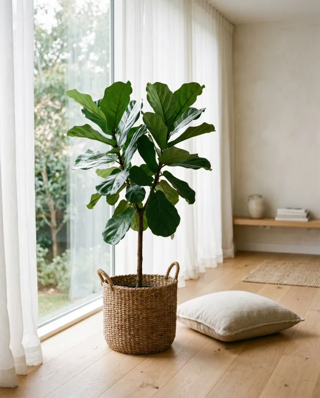 Ficus met glanzende bladeren